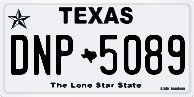 TX license plate DNP5089