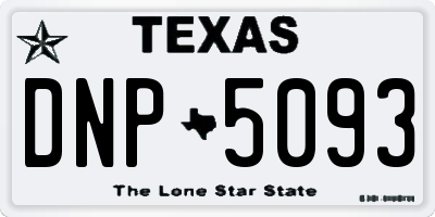 TX license plate DNP5093