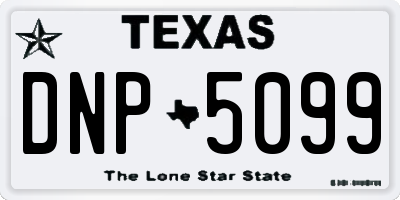 TX license plate DNP5099