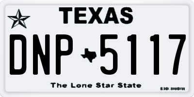 TX license plate DNP5117