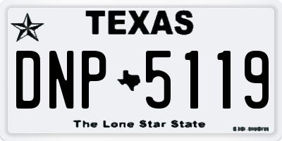 TX license plate DNP5119