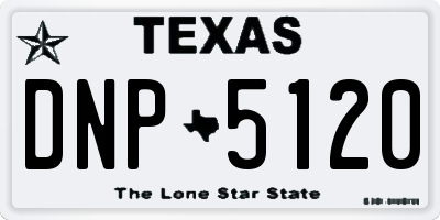 TX license plate DNP5120