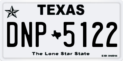 TX license plate DNP5122