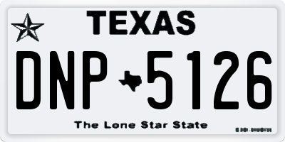 TX license plate DNP5126