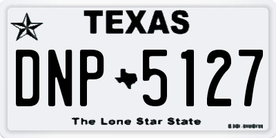 TX license plate DNP5127