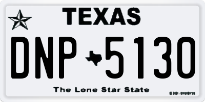 TX license plate DNP5130