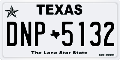 TX license plate DNP5132
