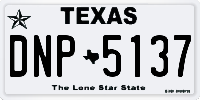 TX license plate DNP5137