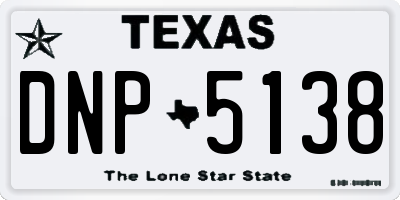 TX license plate DNP5138