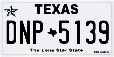 TX license plate DNP5139