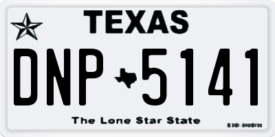 TX license plate DNP5141