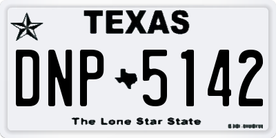 TX license plate DNP5142