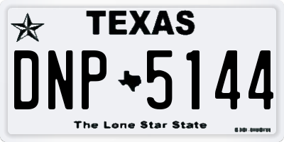 TX license plate DNP5144