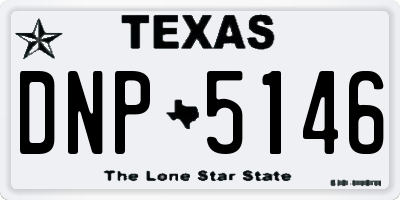 TX license plate DNP5146