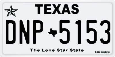 TX license plate DNP5153