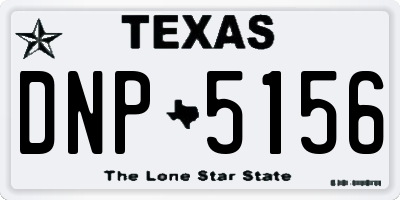 TX license plate DNP5156