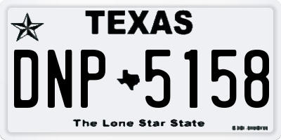TX license plate DNP5158