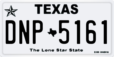 TX license plate DNP5161