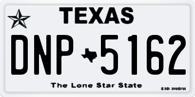 TX license plate DNP5162