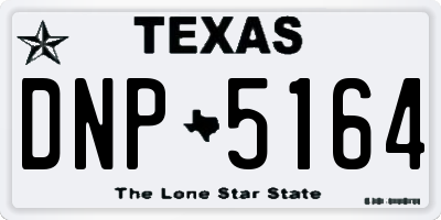 TX license plate DNP5164
