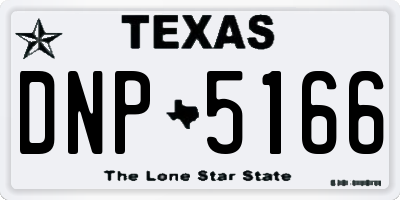 TX license plate DNP5166
