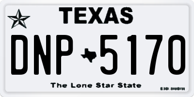 TX license plate DNP5170