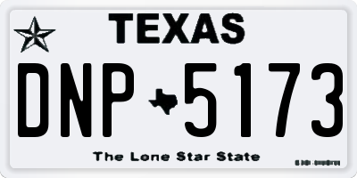 TX license plate DNP5173