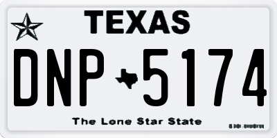 TX license plate DNP5174