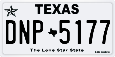 TX license plate DNP5177