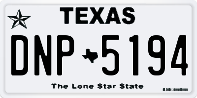TX license plate DNP5194