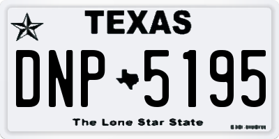 TX license plate DNP5195