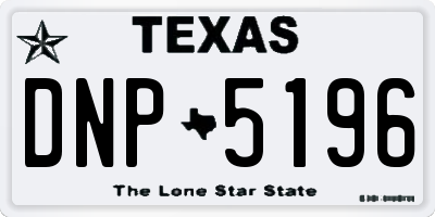 TX license plate DNP5196