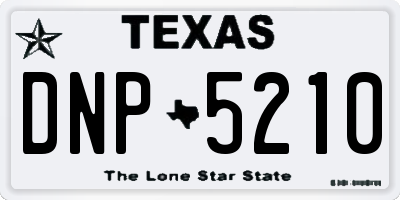 TX license plate DNP5210