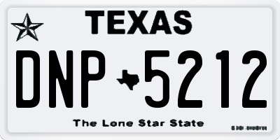 TX license plate DNP5212
