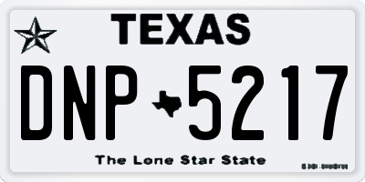 TX license plate DNP5217