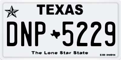 TX license plate DNP5229