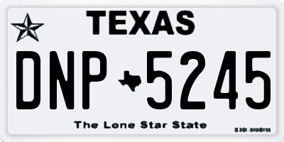 TX license plate DNP5245