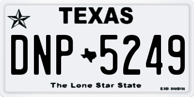 TX license plate DNP5249