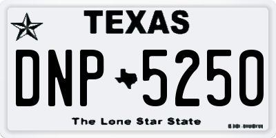 TX license plate DNP5250