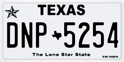 TX license plate DNP5254