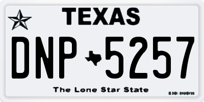 TX license plate DNP5257