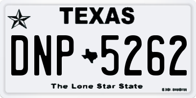 TX license plate DNP5262