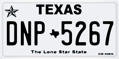 TX license plate DNP5267