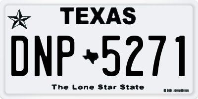 TX license plate DNP5271