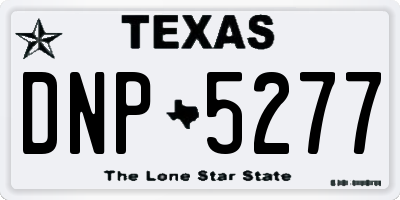 TX license plate DNP5277
