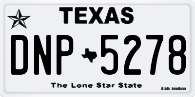 TX license plate DNP5278