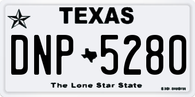 TX license plate DNP5280
