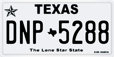 TX license plate DNP5288