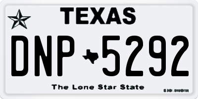 TX license plate DNP5292