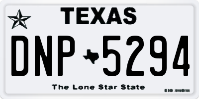 TX license plate DNP5294